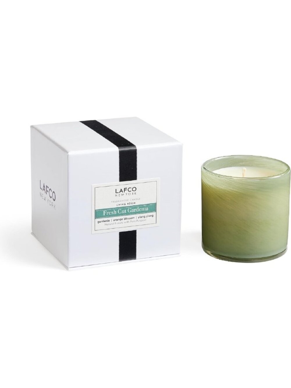Fresh Cut Gardenia Candle - 6.5 oz, 50-Hour Burn, Reusable Glass Vessel, USA
